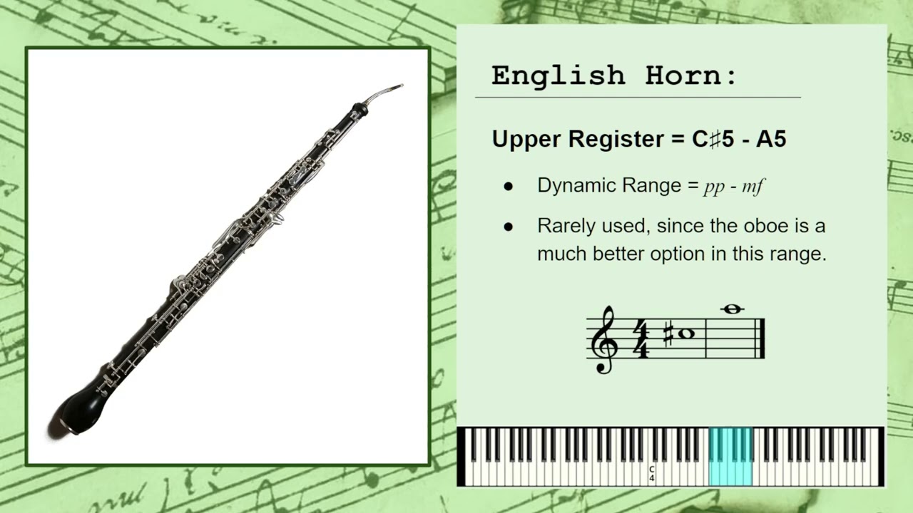 How to Use the English Horn