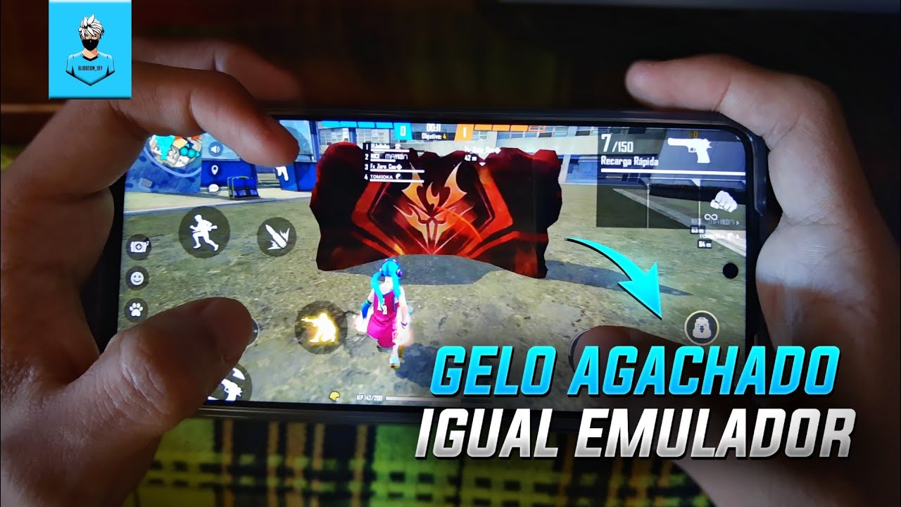 COMO COLOCAR GELO AGACHADO IGUAL EMULADOR (mostrando as mãos) | Dicas Free fire