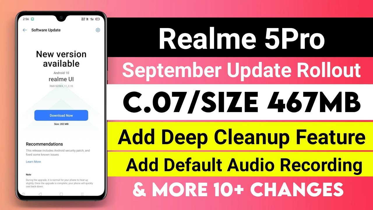 Realme 5Pro September Update Rollout | Realme 5Pro C.07 Update | Realme 5pro C.07 new update feature
