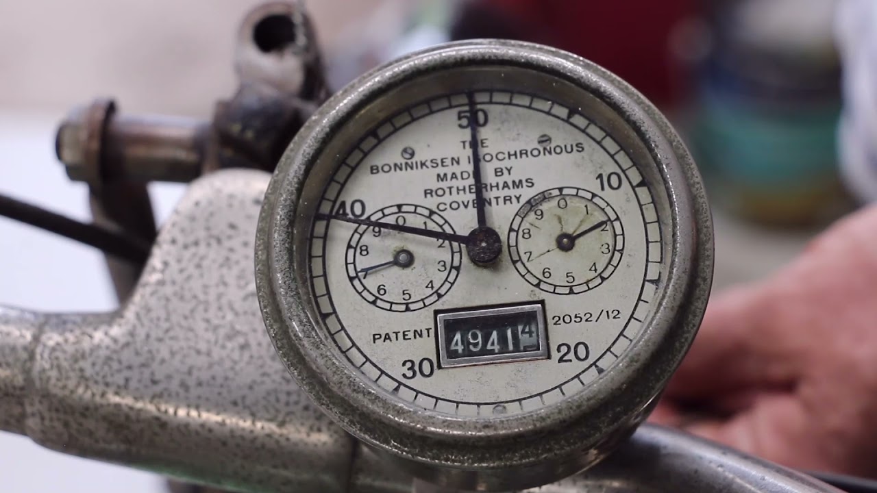 Bonniksen Veteran Vintage Motorcycle Speedometer