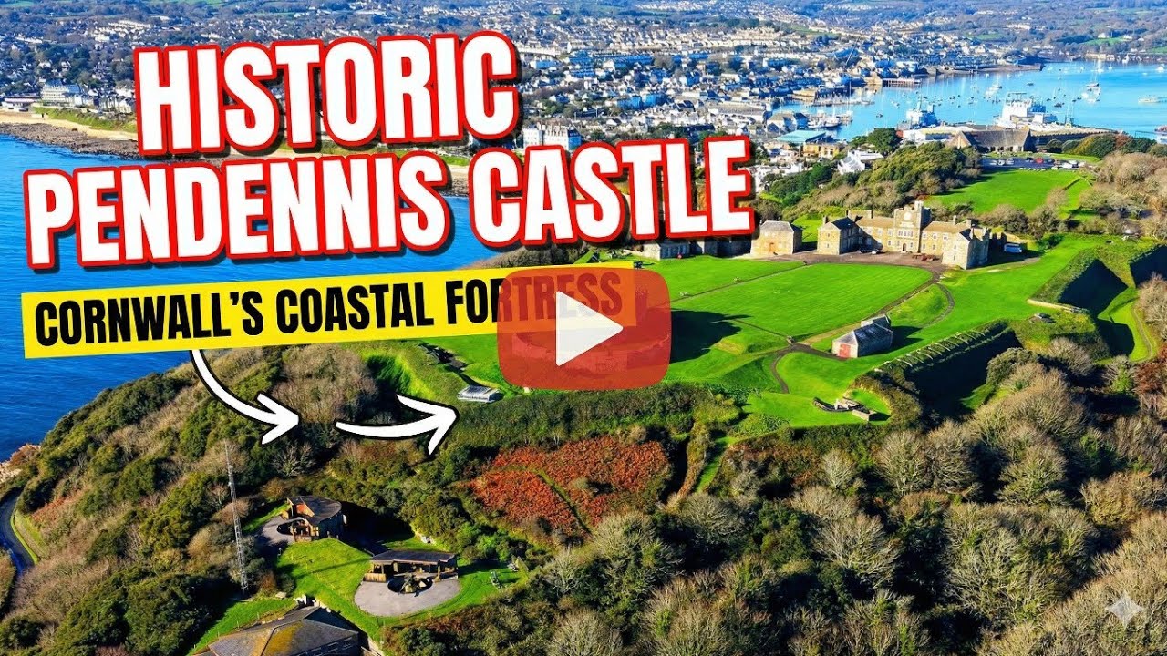 Pendennis Castle Cornwall 4k DJI drone flight
