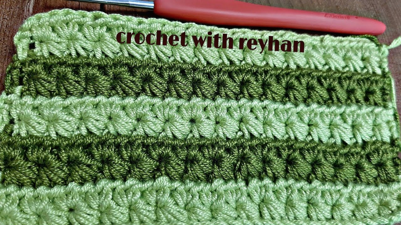 آموزش بافت ستاره ای با قلاب. crochet baby blanket. super easy crochet. crochet for beginners