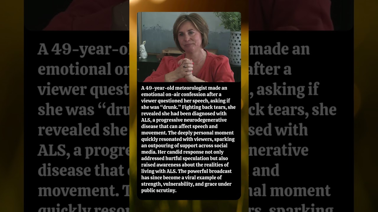 Meteorologist, 49, Tearfully Reveals ALS Diagnosis On Air After Viewer Asked If She Was &lsquo;Drunk&rsquo;