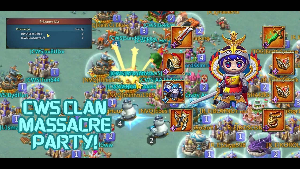 CWS RAID KINGDOM IGG FAM ! INSANE RALLY MANY TARGET BURN THERE | LORDS MOBILE