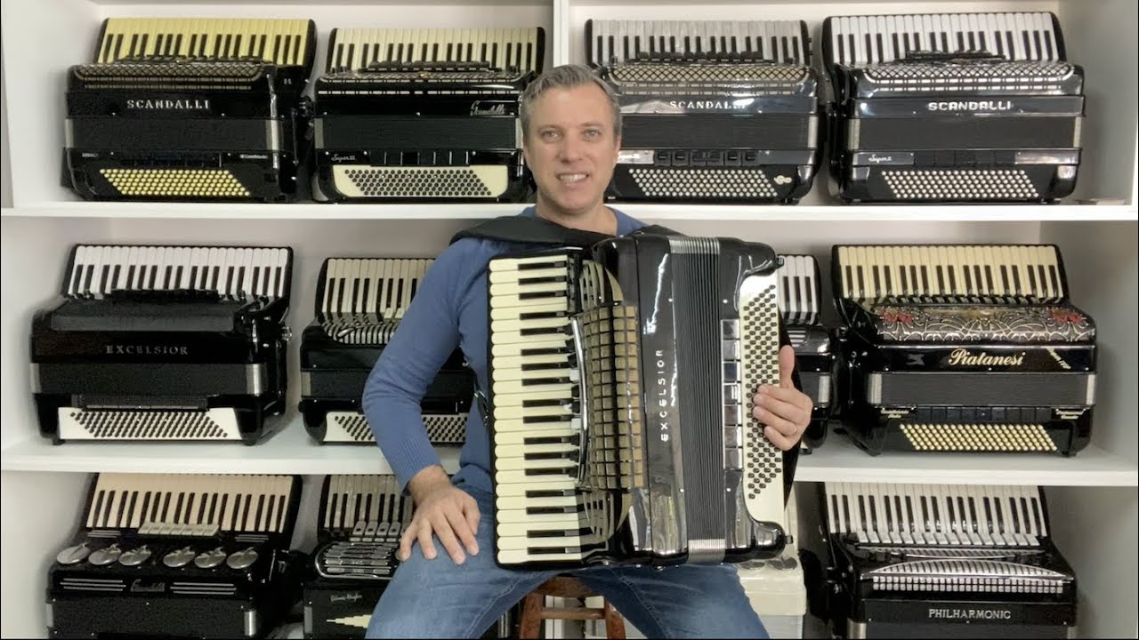 Acordeon Excelsior Symphony - Quarta Oitavada 49 cm - Jeferson Oliveira