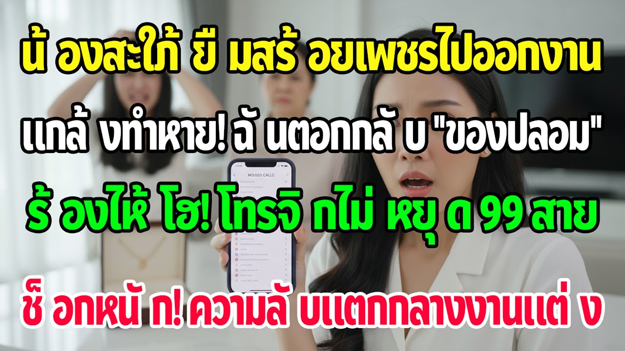 น้องสะใภ้ยืมสร้อยเพชรแล้วอ้างทำหาย! พอฉันบอก "ของปลอม" เช้ามาเจอ 99 มิสคอล รีบโทรกลับแทบไม่ทัน