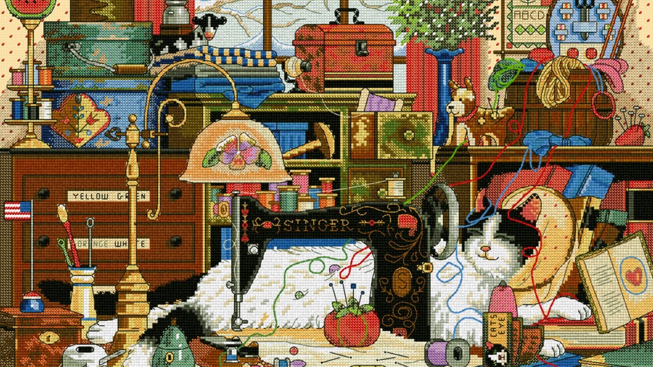 LIVE Stitch With Me #262 - DIMENSIONS Wednesday SAL | Maggie The Messmaker