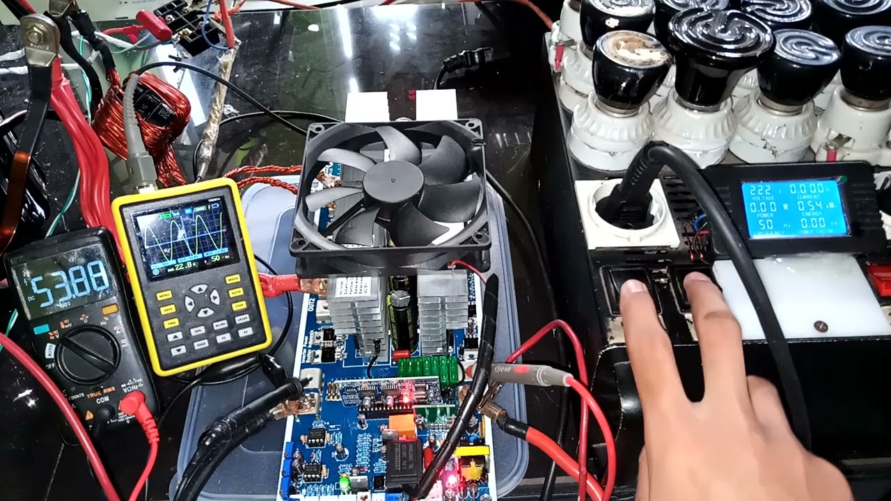260306DMDNHNX8 Test uji voltage & beban KIT INVERTER PSW EGS002 TO247 20Mosfet 48v