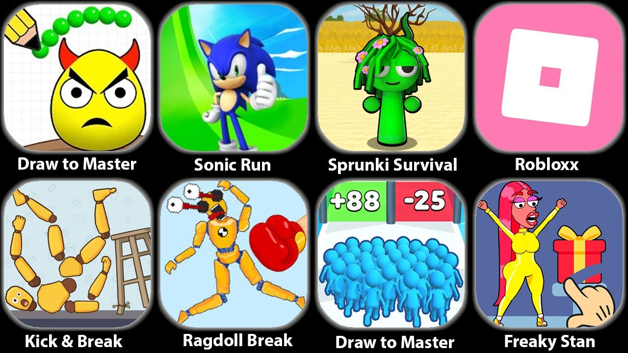 Draw To Smash,Spranky Survival,Freaky Stan,Count Master,Kick And Break,Hide Ball,Snake Clash...