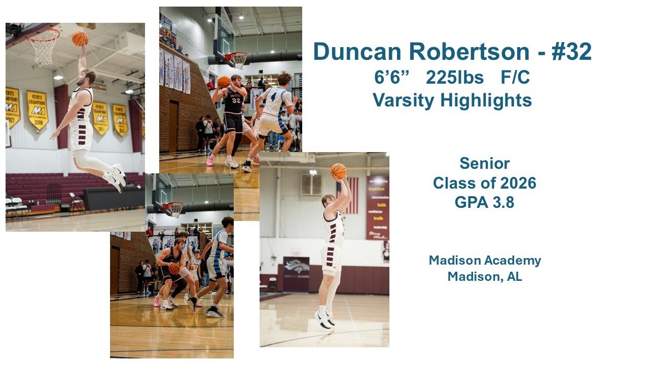 Duncan Robertson - First Half Senior Year Highlight Video