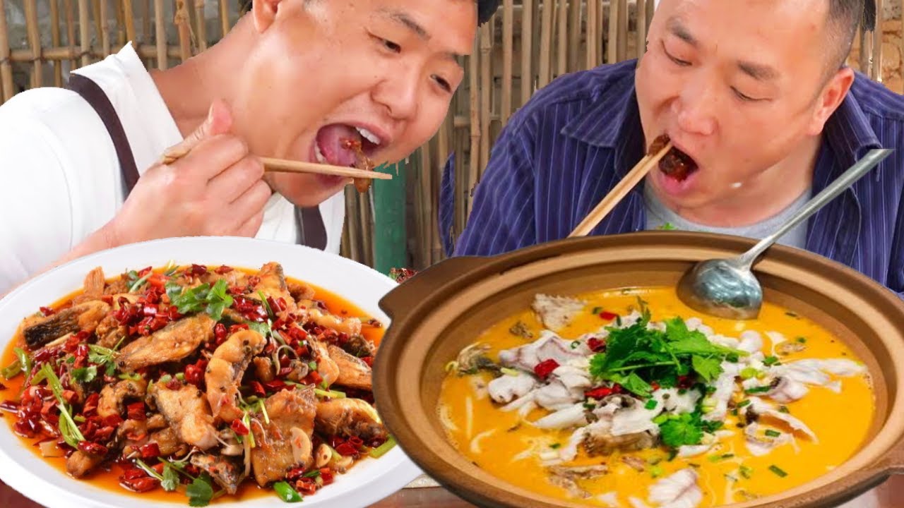 5斤黑魚，二弟“一魚兩吃”，湯鮮味美連吃兩碗米飯【鐵鍋視頻】