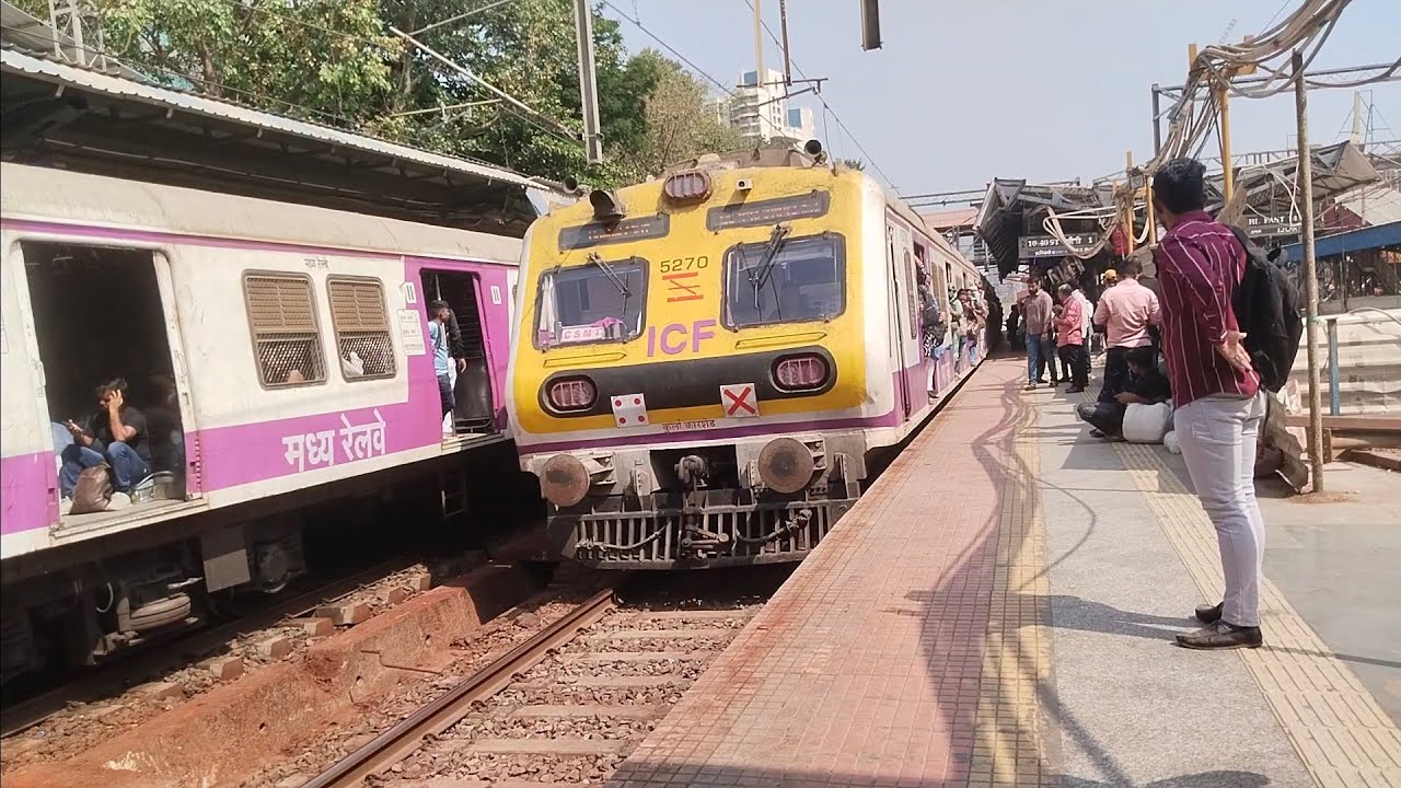 Indian mumbai local trains railway station video | Mumbai Central line local trains video latest 