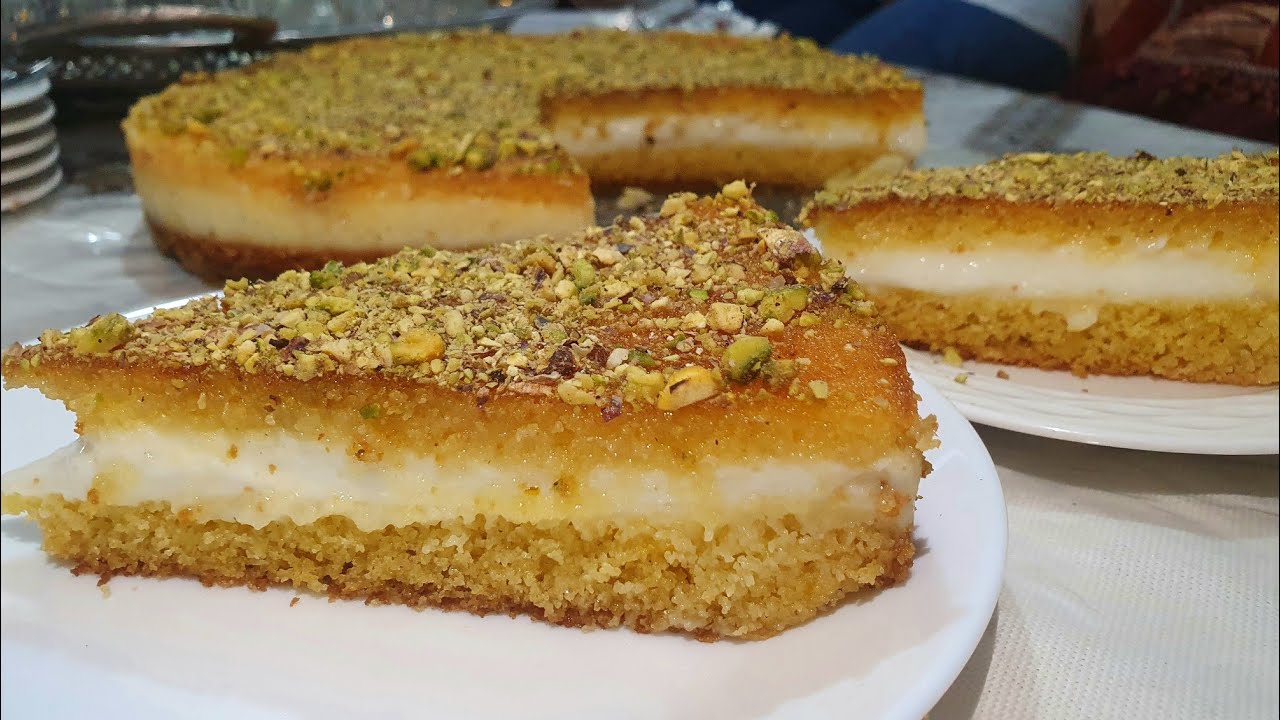 بسبوسة بالقشطة و البرتقال فننننة👌👌