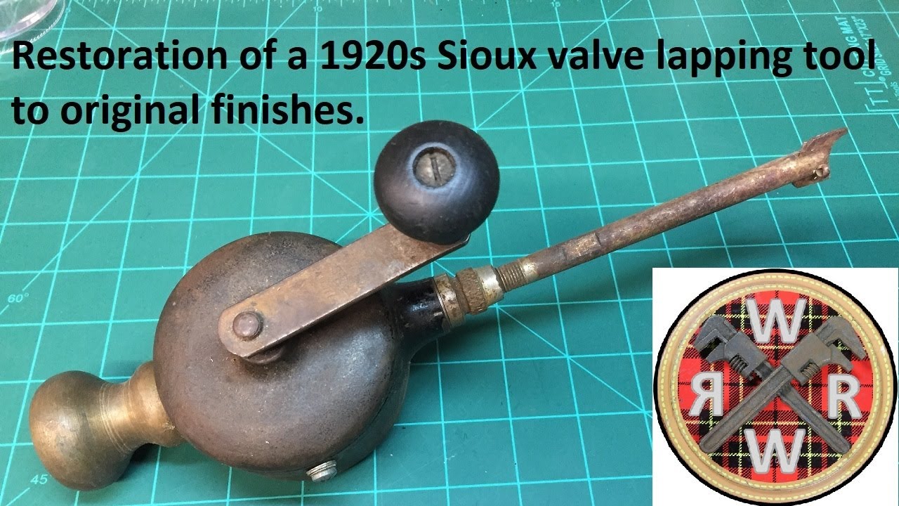 Restoration of antique Sioux Albertson & Co. Valve grinding tool with Electroplating and Japanning