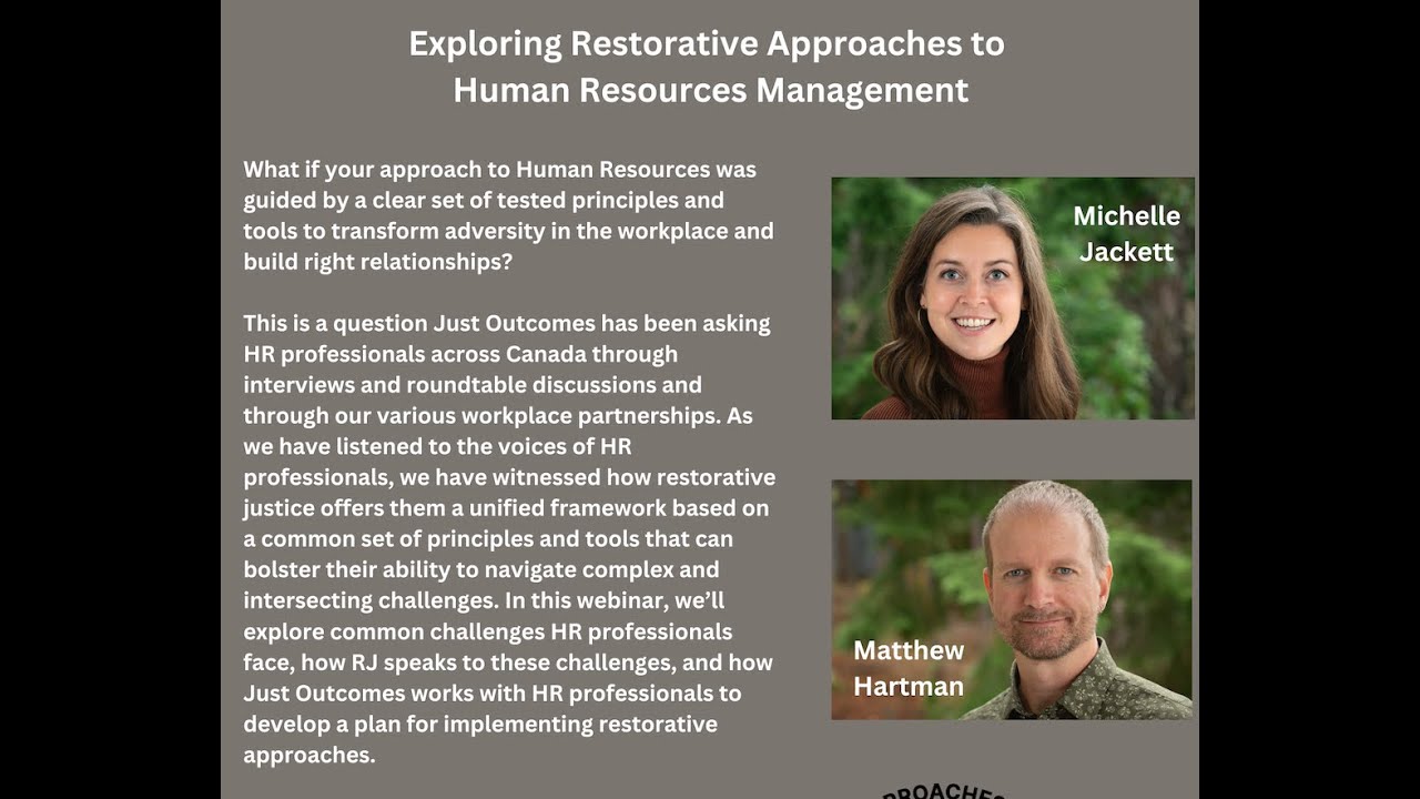 Exploring Restorative Approaches to Human Resources Management