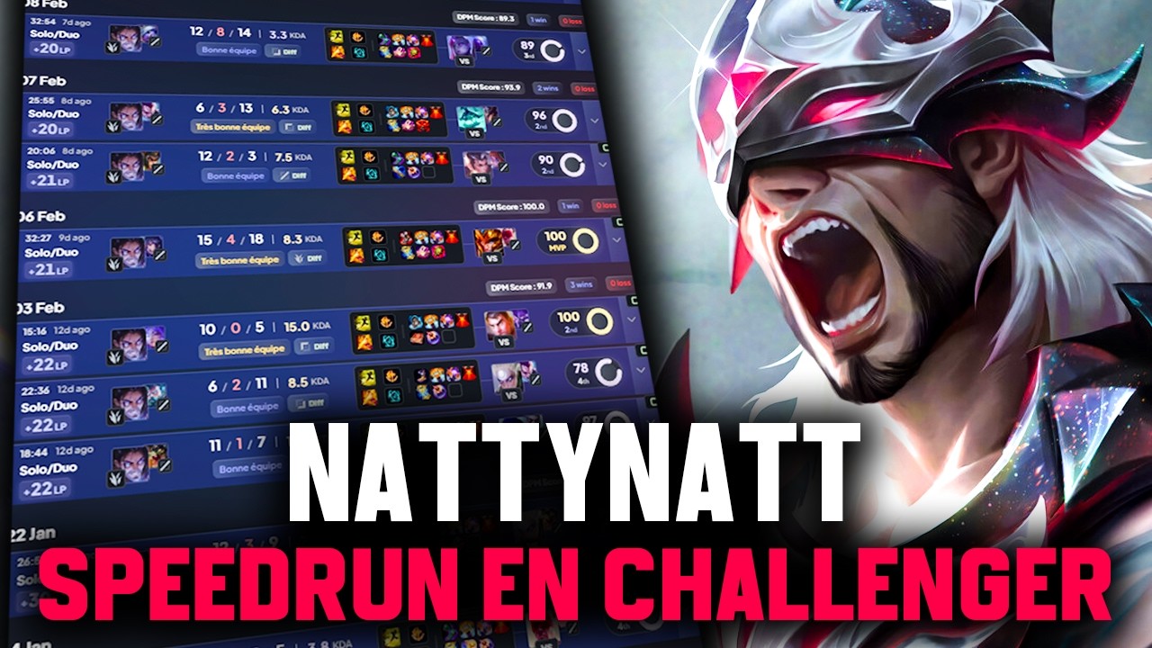 COMMENT NATTYNATT SPEEDRUN DES GAMES EN CHALLENGER AVEC SYLAS JUNGLE