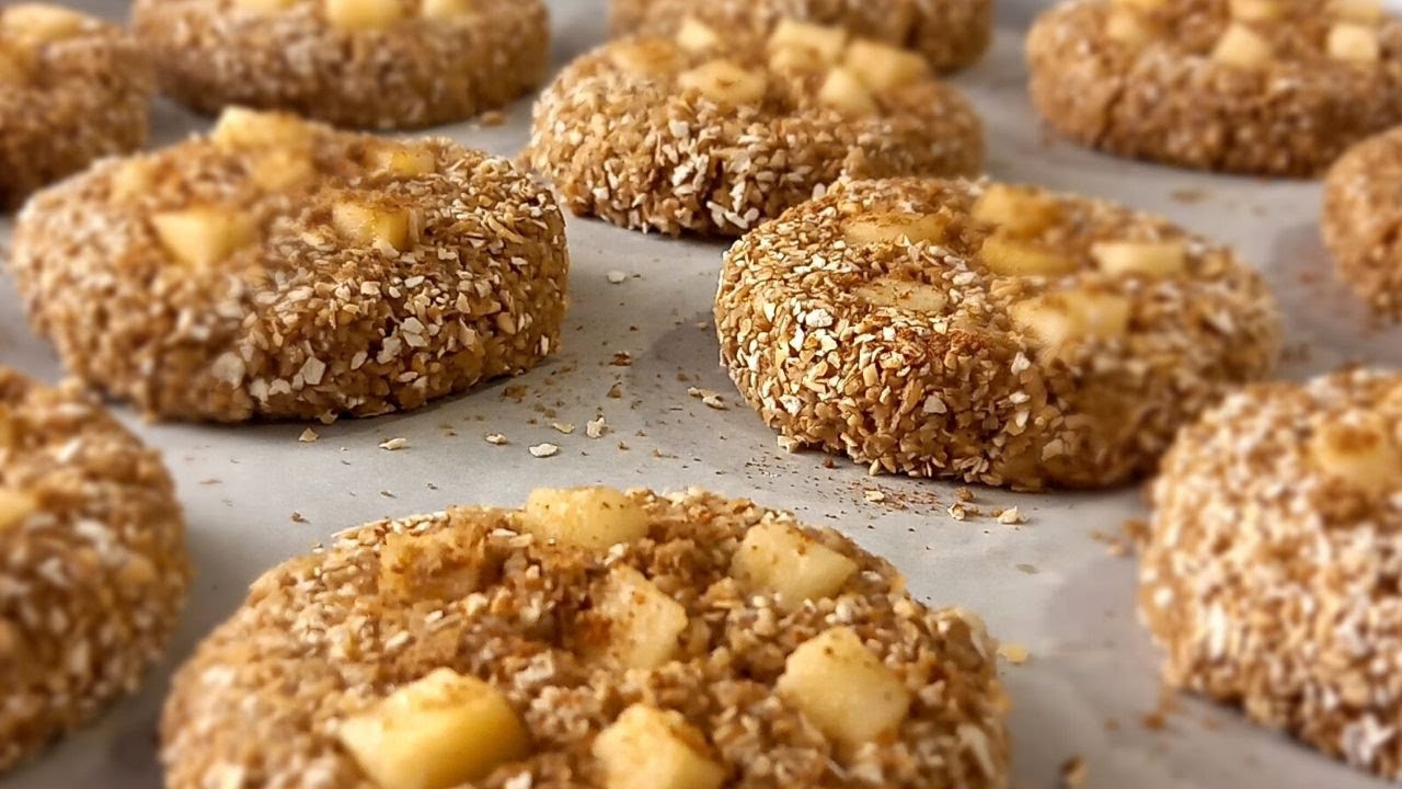 Galletas de Avena Manzana y Canela Receta Vegana, saludable y Fácil. RECETAS DE GRI.