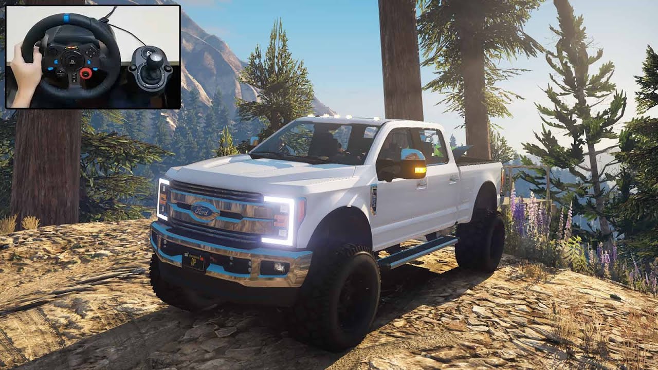 Ford F-350 SuperDuty LARIAT - Blazer Transport | GTA 5 Offroading | Logitech G29 Gameplay