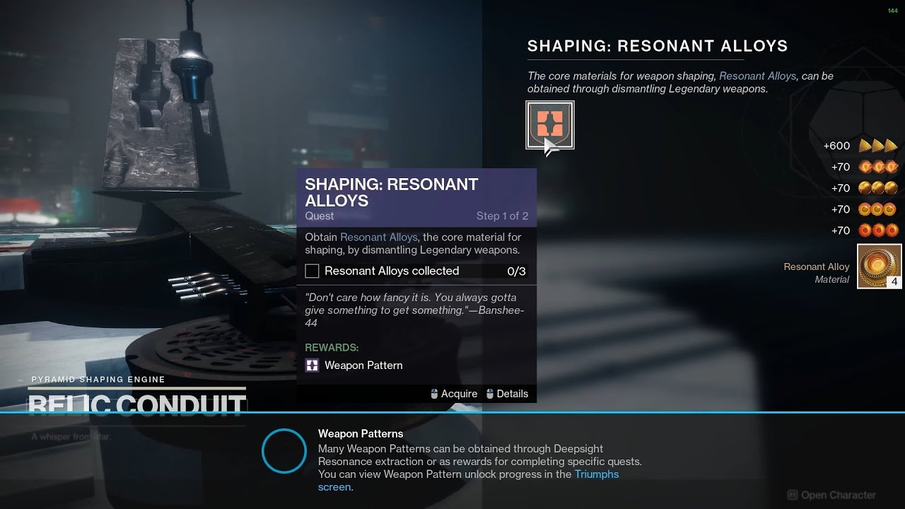 Shaping: Resonant Alloys Quest | Destiny 2 Witch Queen