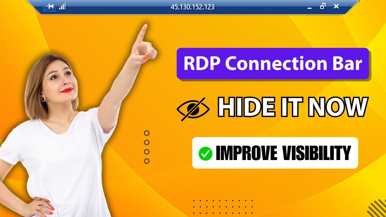 How To QUICKLY HIDE The Connection Bar During A RDP Session