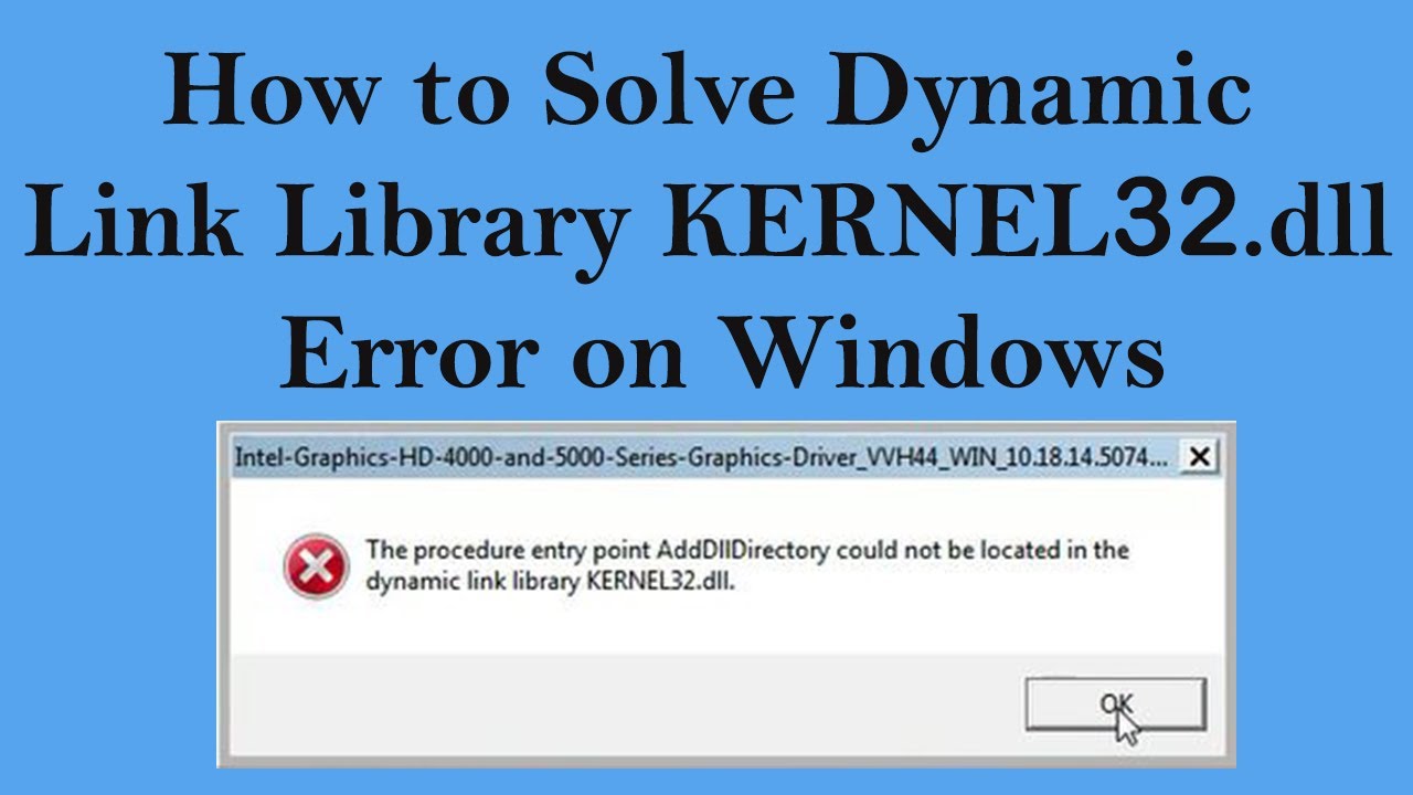 How to Solve Dynamic Link Library KERNEL32.dll Error ON Windows [Link in Description]