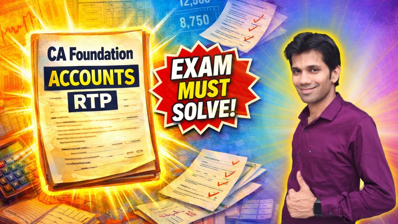 Must Solve Before Exam – CA Foundation Accounts RTP May 2026