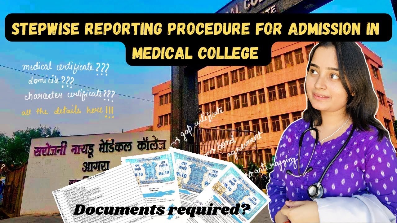 REPORTING PROCEDURE IN UP MEDICAL COLLEGE || SNMC Agra admission process documents || Rishita Sharma