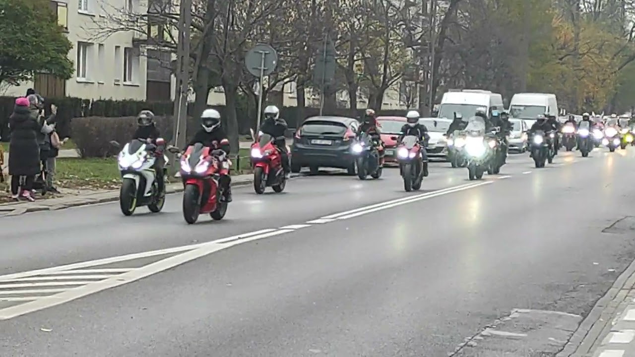 Przejazd Motocykli Warszawa Wawer ul.Korkowa 11.11.2025