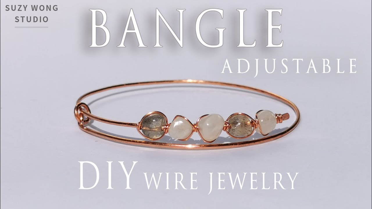 Adjustable Bangle/Simple Bangle/Easy Bracelet/DIY Ring/Wire Wrap Tutorial/DIY Jewelry/How to make
