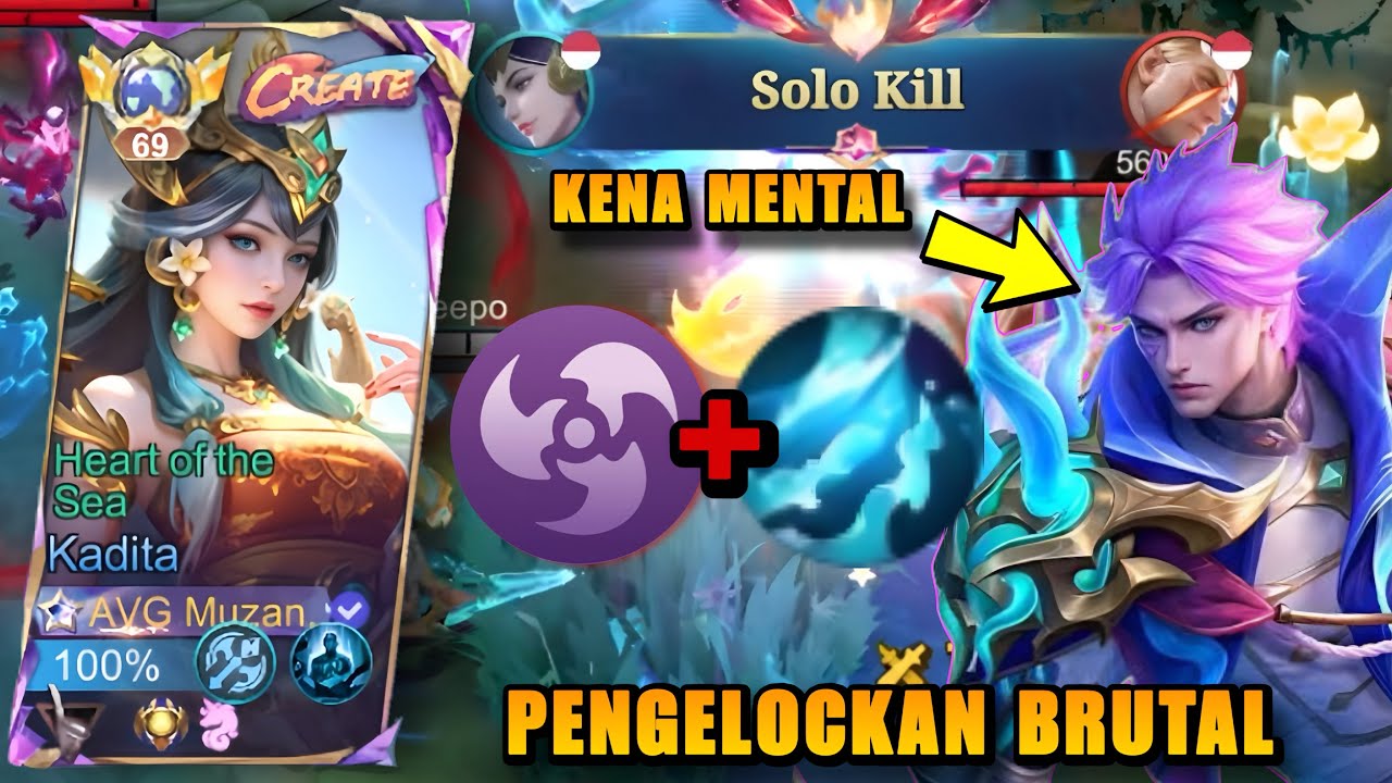 SERU PARAH!! KADITA MODE PENGELOCKAN PALING BRUTAL BIKIN NOLAN KENA MENTAL! MOBILE LEGENDS 