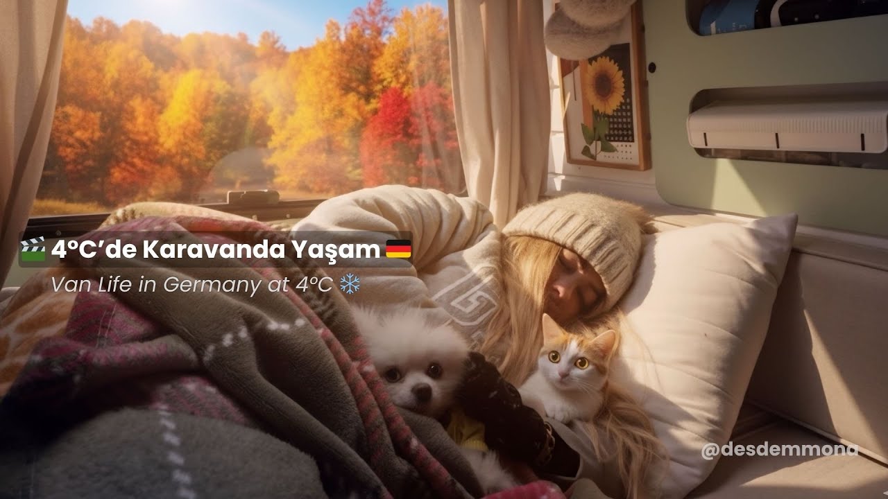 4&deg;C&rsquo;de Almanya&rsquo;da Karavanda Yaşamak | Living in My Campervan in Germany at 4&deg;C