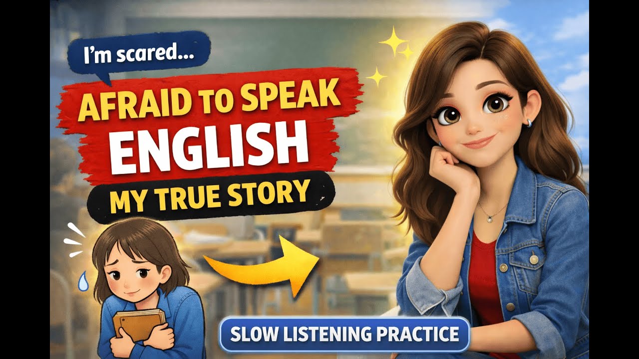 Slow English listening practice | From Fear to Confidence: My Journey of Speaking English #english