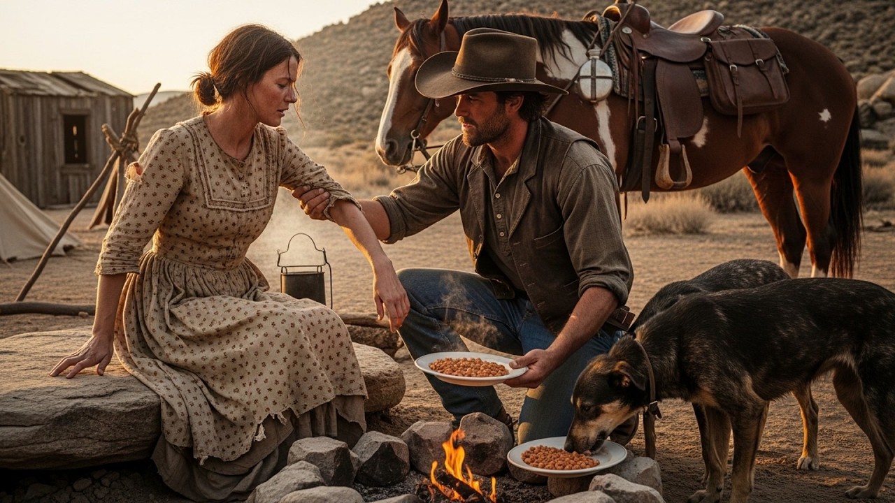 She Was Starving But Fed Dogs First, Cowboy Cooked For Her And Said 
