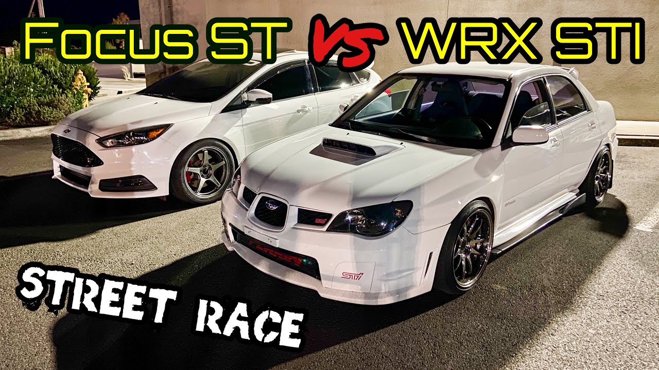 FOCUS ST VS WRX STI! STREET RACING ACTION!