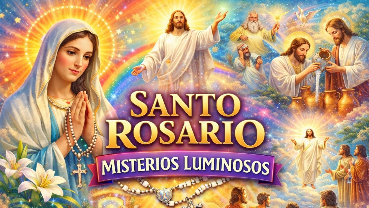 Santo Rosario de hoy | Misterios Luminosos 🌷🌹❤️