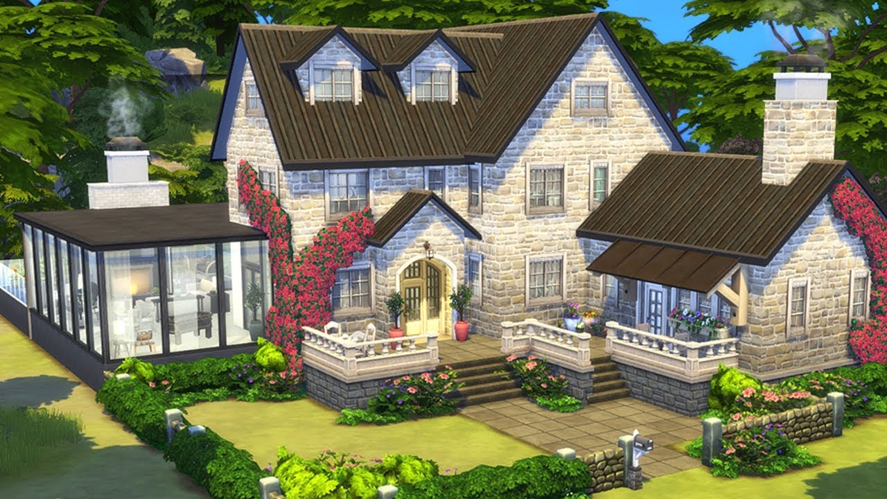 Old Stone Cottage || The Sims 4 Family Home: Speed Build