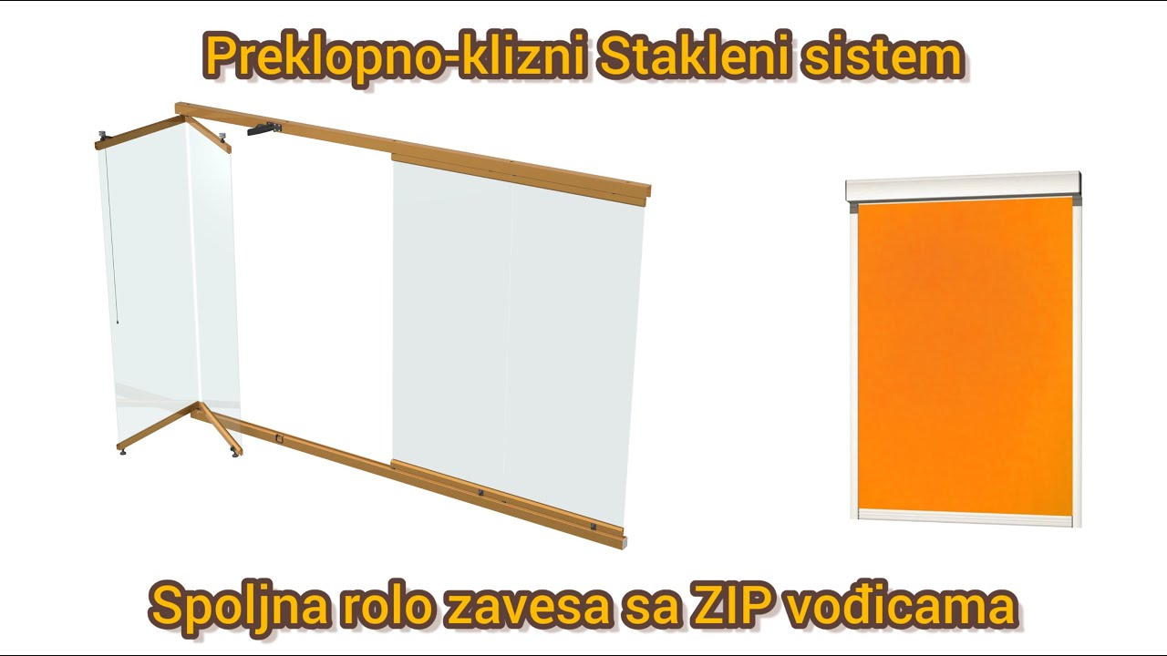Zastakljivanje terase Preklopno-kliznim staklenim sistemom i Spoljna Rolo zavesa