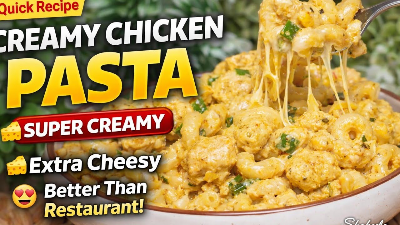  HOW TO MAKE CREAMY CHICKEN PASTA 🔥Super Creamy & Cheesy | Easy Restaurant-Style Pasta Recipe