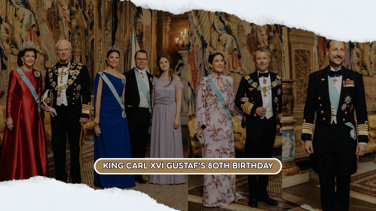 #Kungen80 Royal Guests arrive at gala for King Carl XVI Gustaf's birthday in Stockholm.