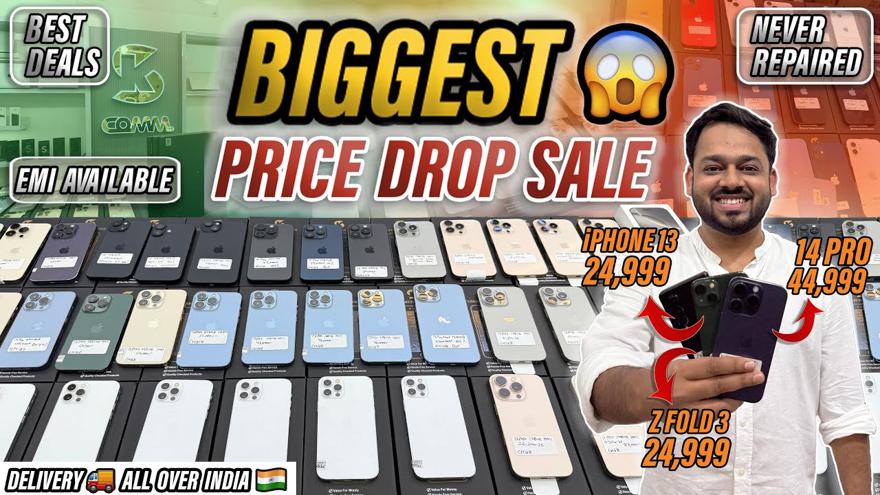 BIGGEST SALE EVER 🤩| Cheapest iPhone Market in Delhi 😱| Second Hand Mobile | @sk_communications_ 🔥