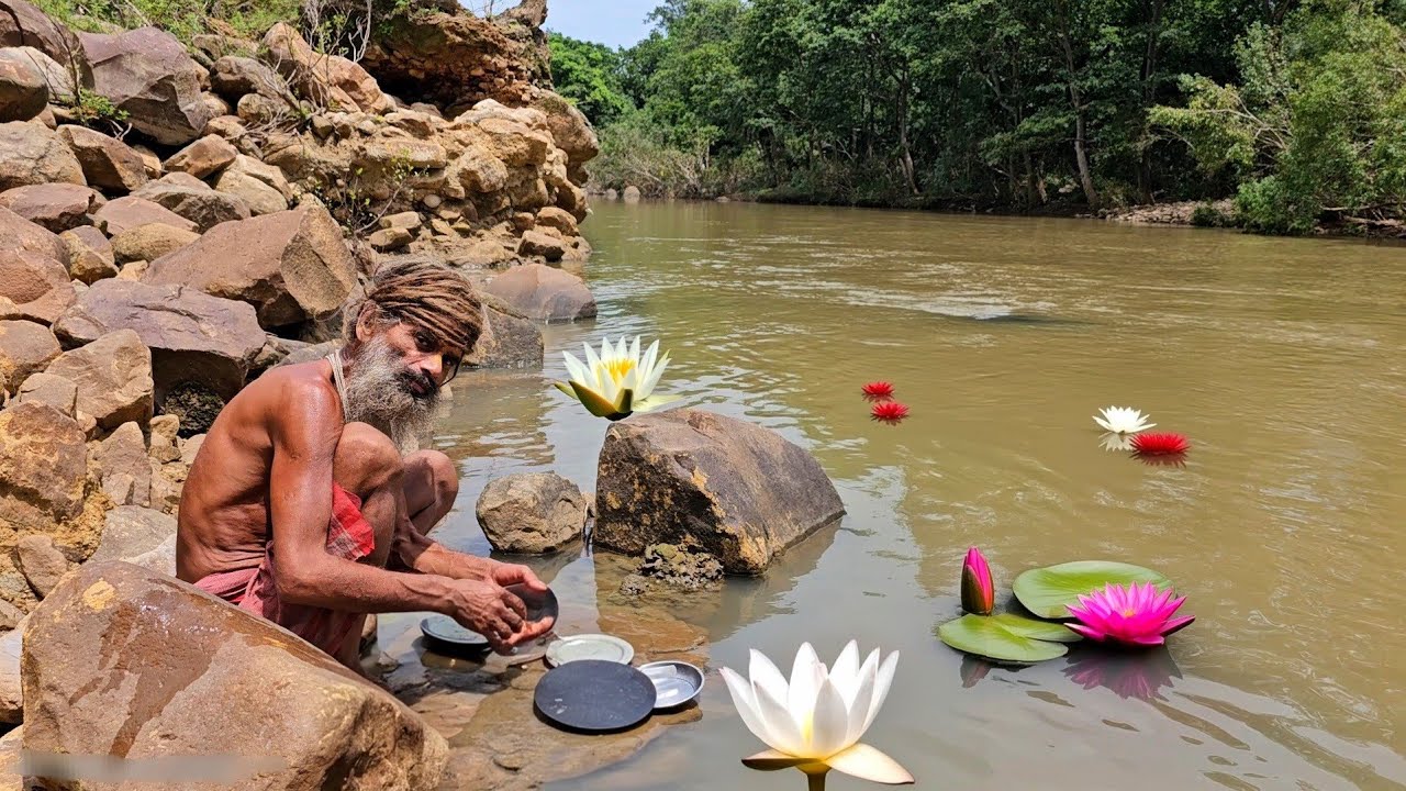 Chitrakoot मंदाकिनी नदी के किनारे तपस्या कर रहे गुप्त  वैरागी संत के दर्शन