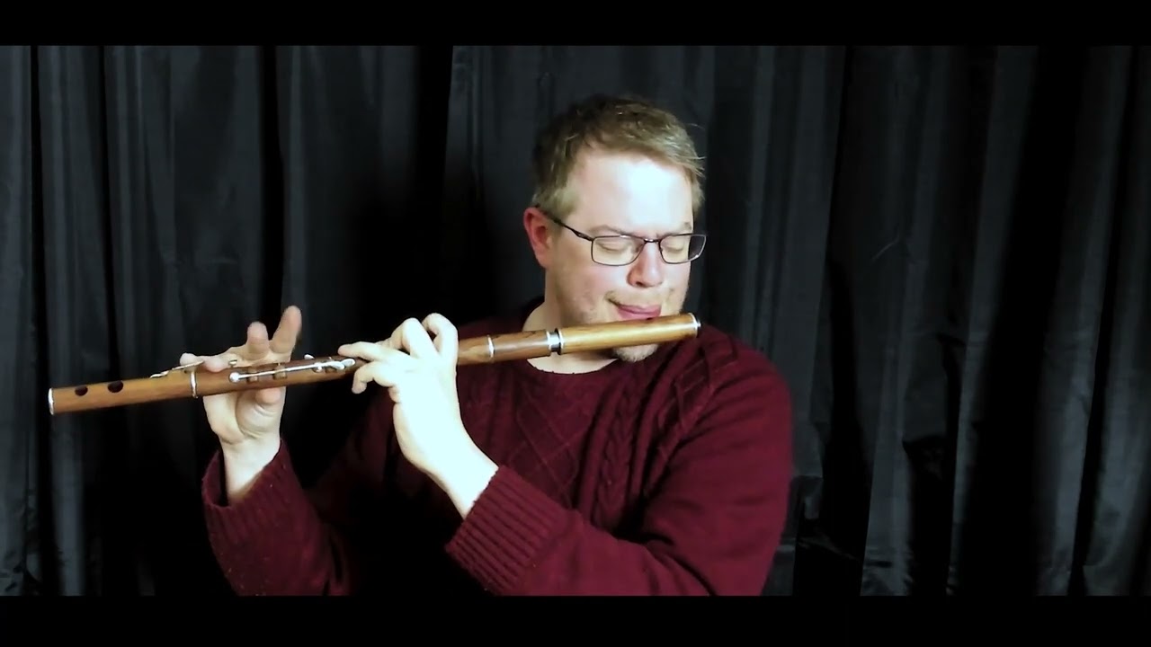 Tom Oakes on a six keyed Barna Gabos mopane D flute