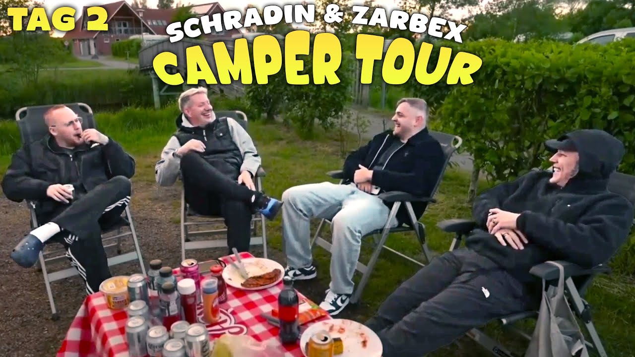 MONTE und TRYMACS CRASHEN unsere TOUR😱🤣 (Markise + Wind = RIP💀) CAMPER TOUR🚍🗺️mit Zarbex Tag 2