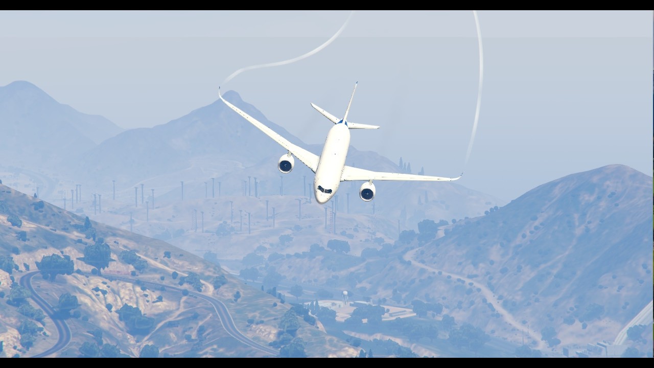 A320 Plane Caught Fire in Air After Engines Failure and Emergency Landing in Sea - GTA 5