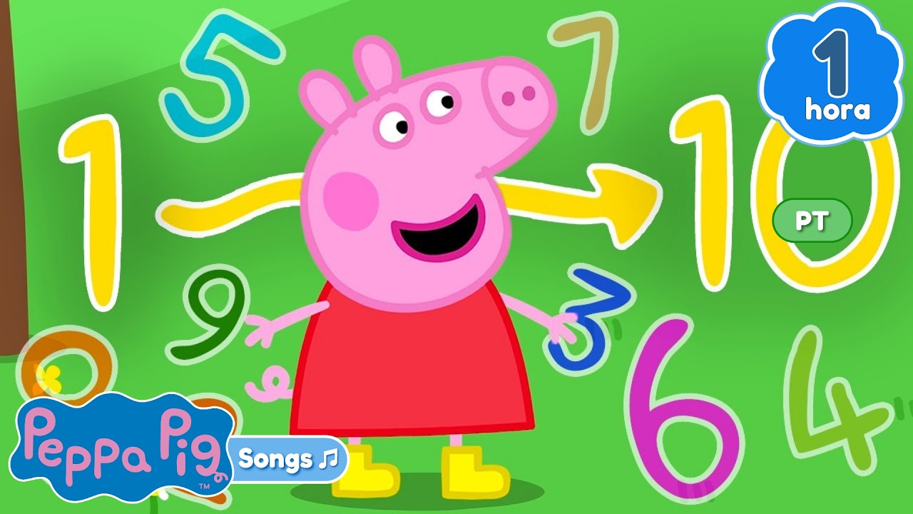 Contando até dez com Peppa Pig | A Canção da Contagem | Peppa Pig Canciones Para Niños