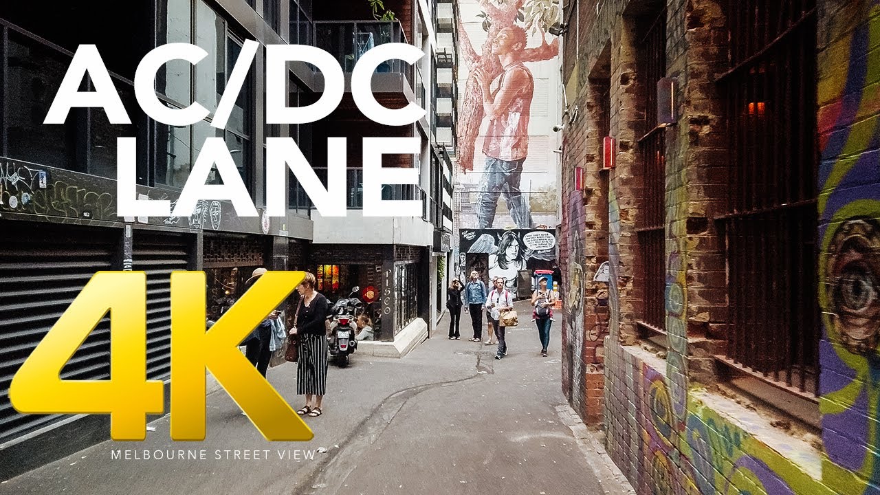 Explore Melbourne : AC/DC Lane - A colourful street named for the legendary Australian rock band -4K