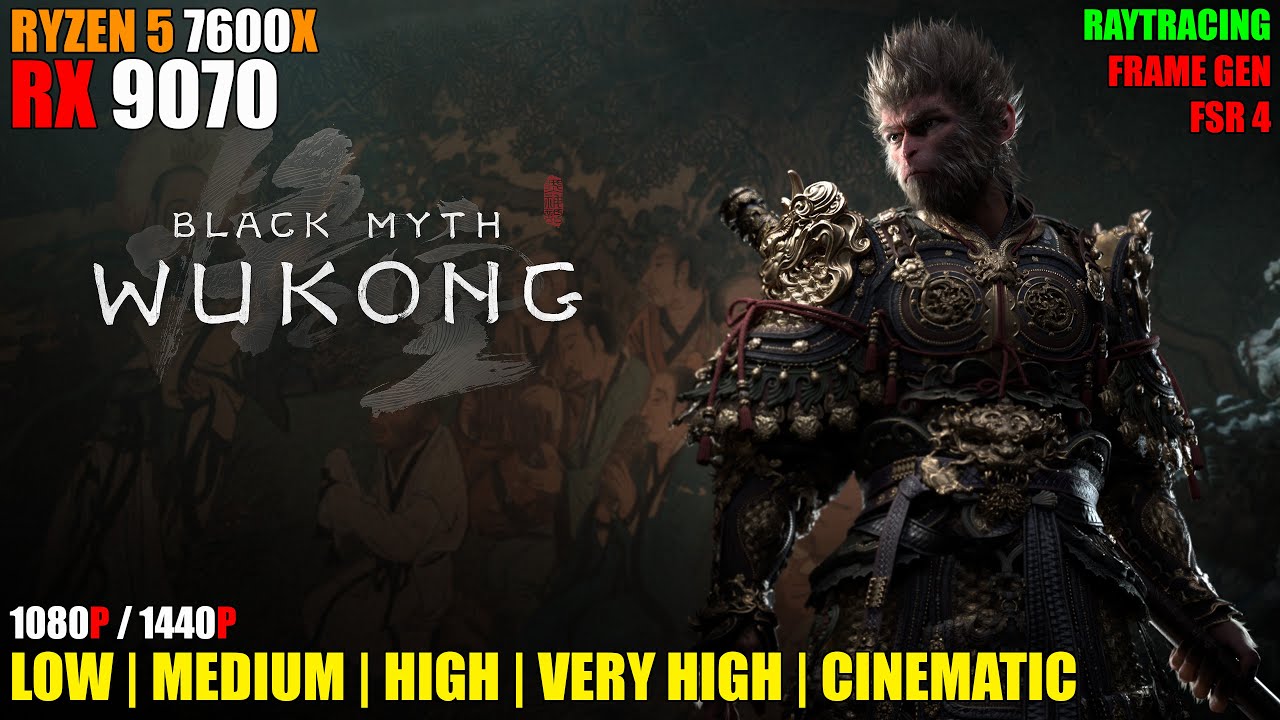 Black Myth: Wukong | AMD RX 9070 | All Setting Tested (1080p, 1440p)