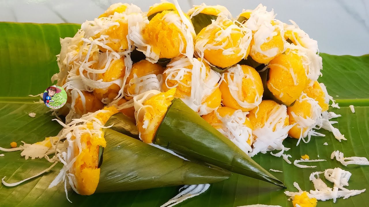 ขนมตาลสูตรโบราณนุ่มๆฟูๆหอมหวานอร่อยแป้งไม่แข็งไม่ยุบตัวเวลาขนมเย็นตัวลงแล้ว