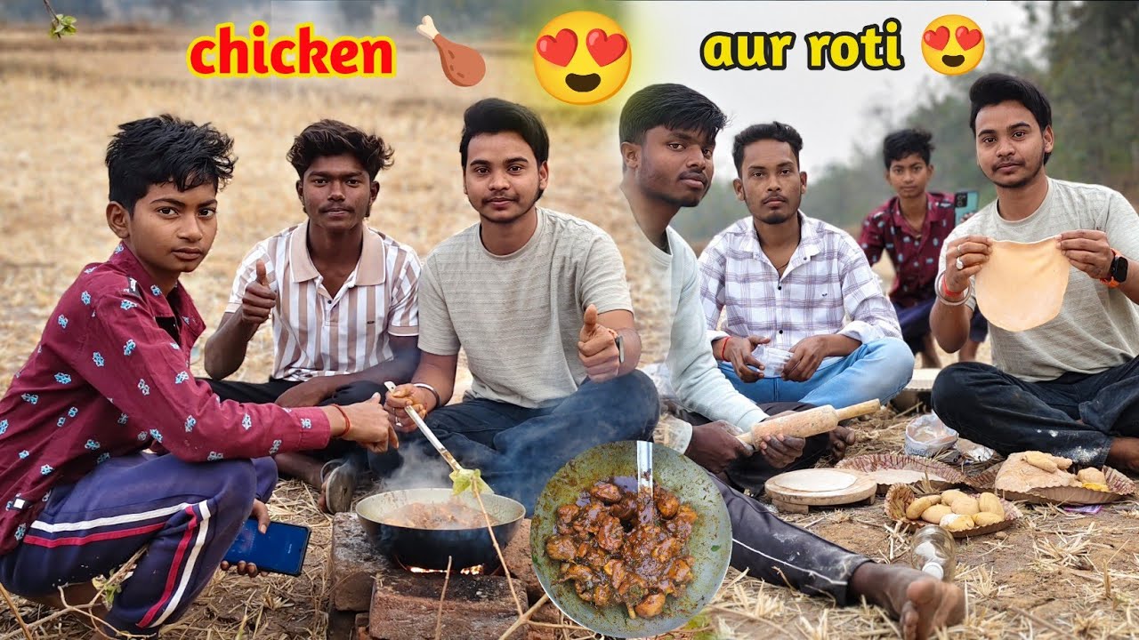 जंगल में बनाई दमदार चिकन रेसिपी ll stong chicken recipe made in the forest ll #cooking#chicken#viral