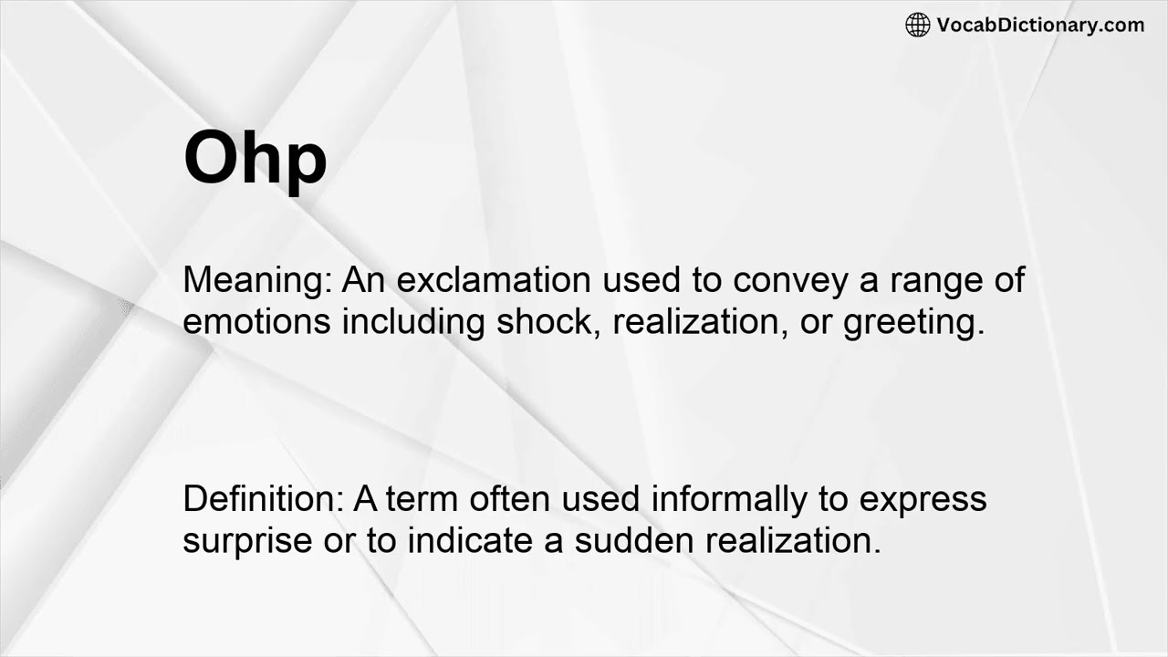 Ohp Meaning